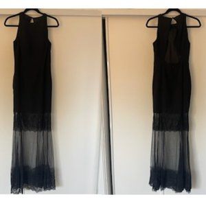 Black Lace Gown - Aiden by Aiden Mattox